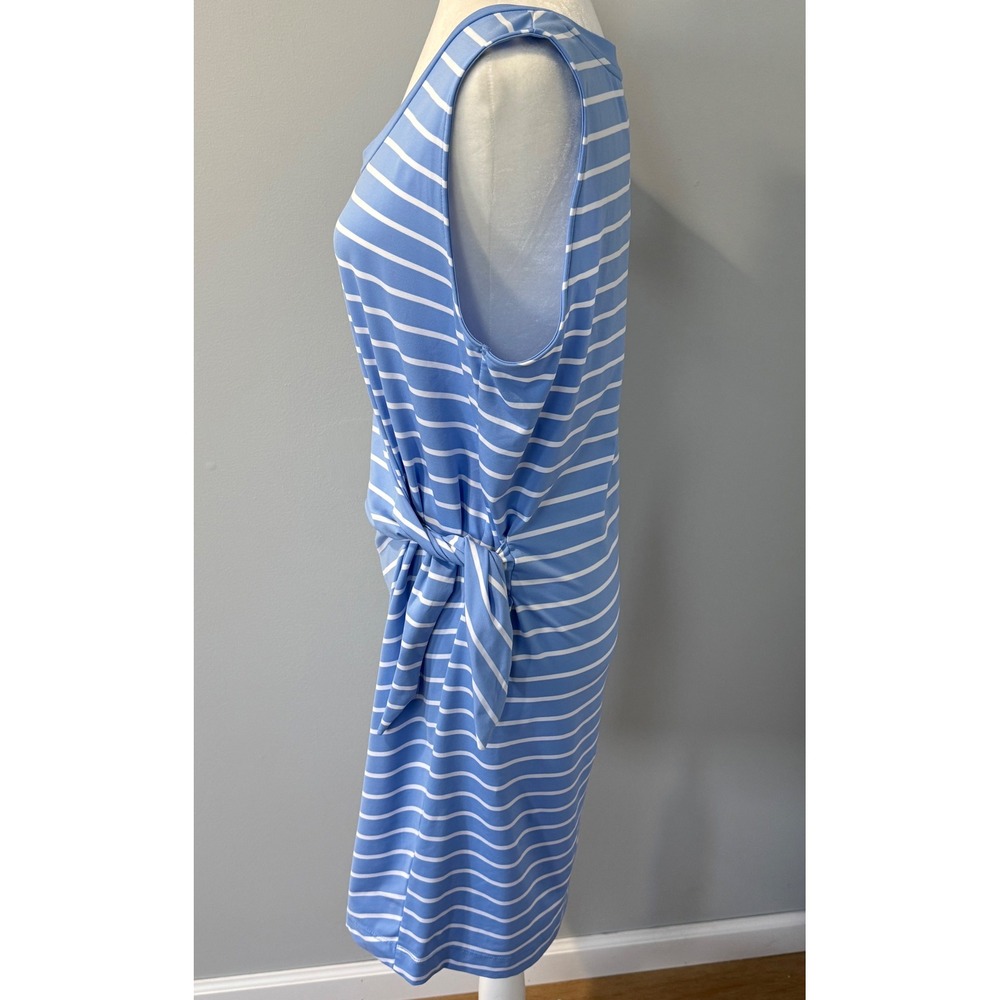 Vineyard Vines Performance Stripe Sleeveless Tie Waist Tank Dress Size L - Picture 5 of 9